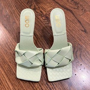 Green Braided Sandals
